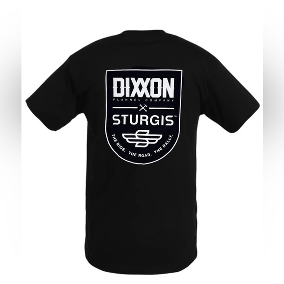 Dixxon Sturgis Motorcycle Ride Roar Rally Badge  T Shirt Men Black  New In Bag L - Picture 2 of 6